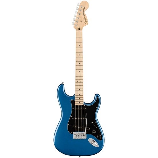 Squier Affinity Series Stratocaster Maple Fingerboard Black Pickguard Lake Placid Blue