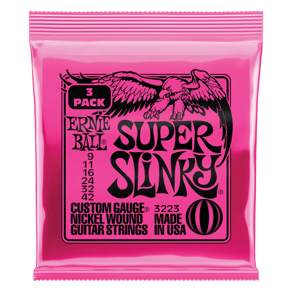 ELECTRIC GTR STR SET 09/42 SUP SLINKY PINK Q/P03