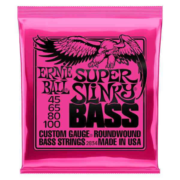 BASS GTR STR SET 45/100 SUPER SLINKY PINK