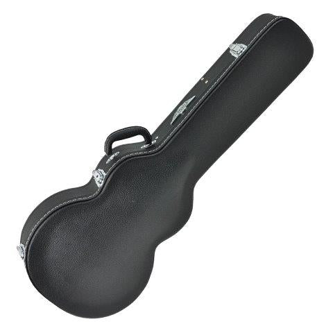 LP STYLE ELECTRIC SHAPED GUITAR HARD CASE - HEAVY DUTY PLYWOOD - BLACK VINYL EXTERIOR COVERING - BLACK PLUSH PADDED INTERIOR - BLACK