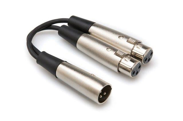 Y CABLE DUAL XLR3F TO XLR3M 18 IN