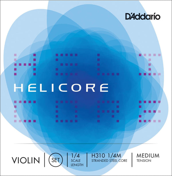 1/4 SIZE VIOLIN STRING SET MED HELICORE