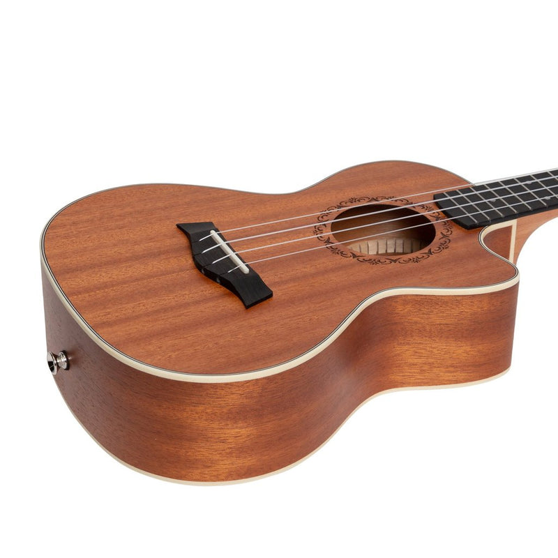 Mojo 'Traditional Series' All Mahogany Cutaway Tenor Ukulele with Gig Bag