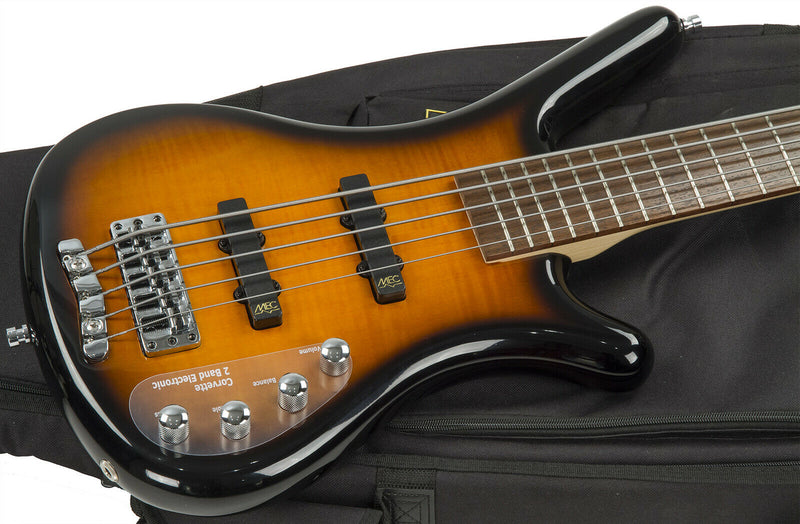 Warwick RockBass Corvette Classic, 5-String - Almond Sunburst Transparent High Polish