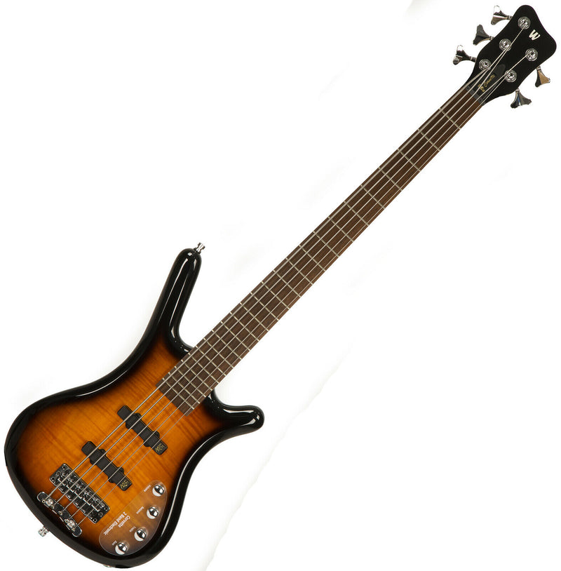 Warwick RockBass Corvette Classic, 5-String - Almond Sunburst Transparent High Polish